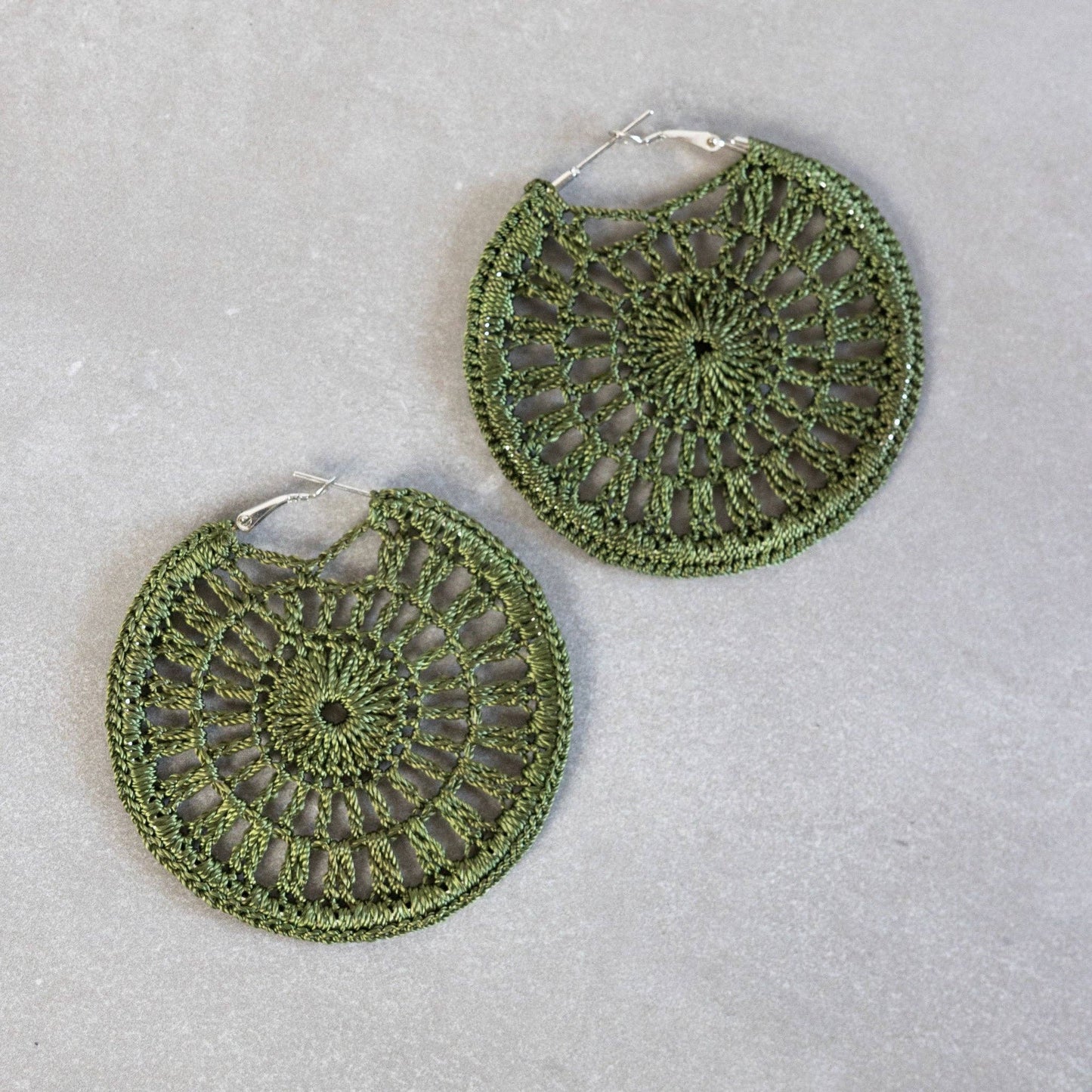 Pahiya Silk Crochet Hoop Earrings