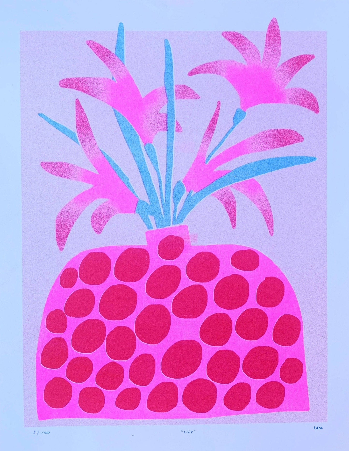 Risograph Print - Lily 8.5x11"