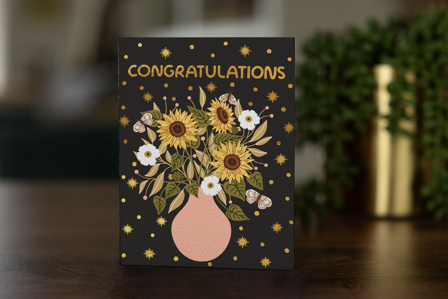 Congratulations Vase Card