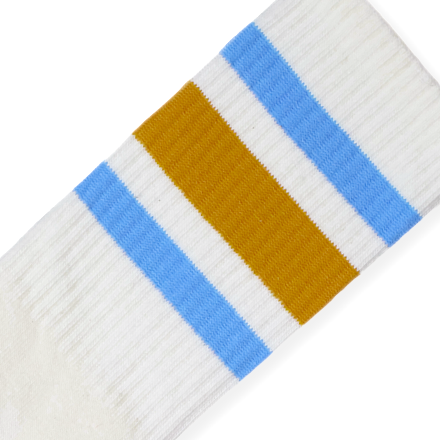 SOCCO Naturals | Columbia Blue & Brass Stripes