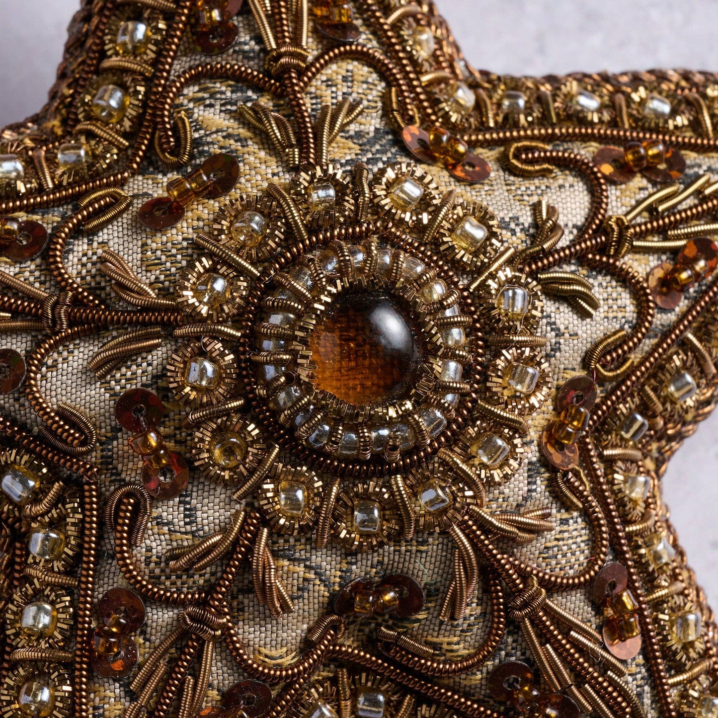 Modern Victorian Intricate Star Beaded Ornament