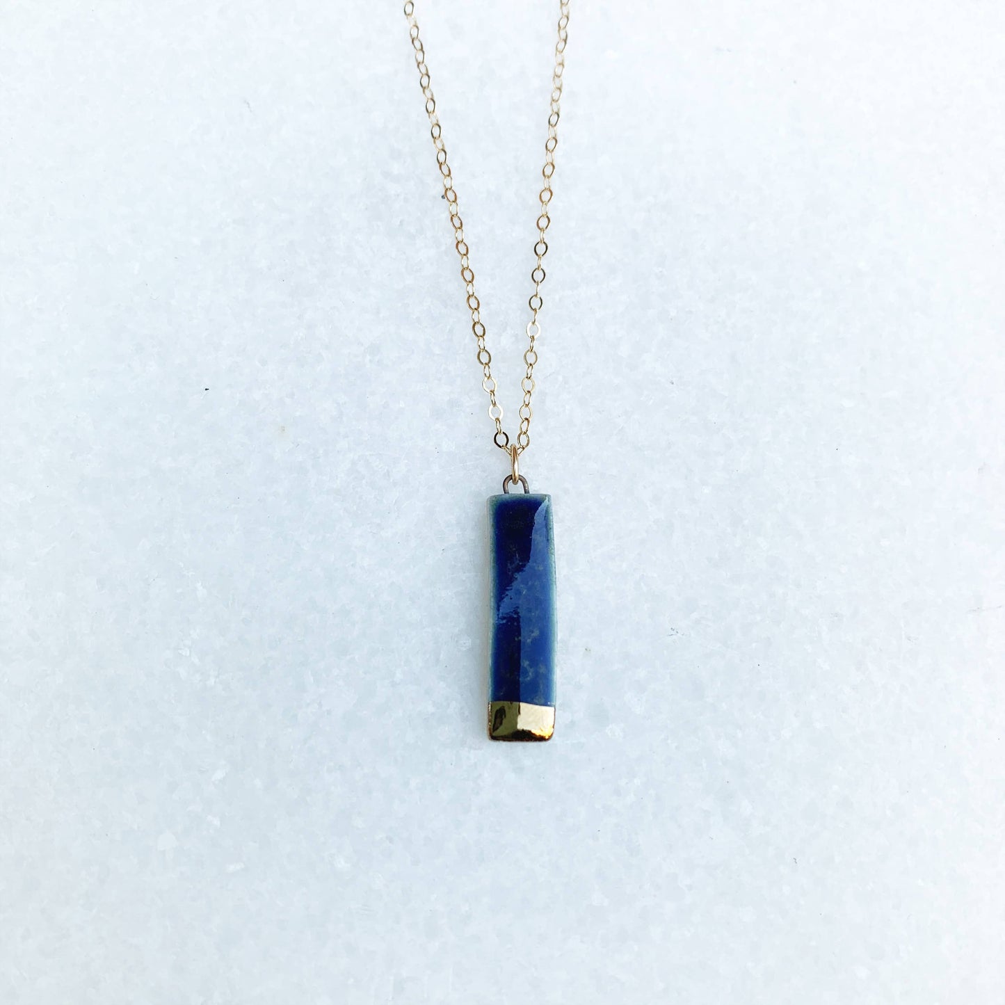 Small Rectangle - Blue + Gold