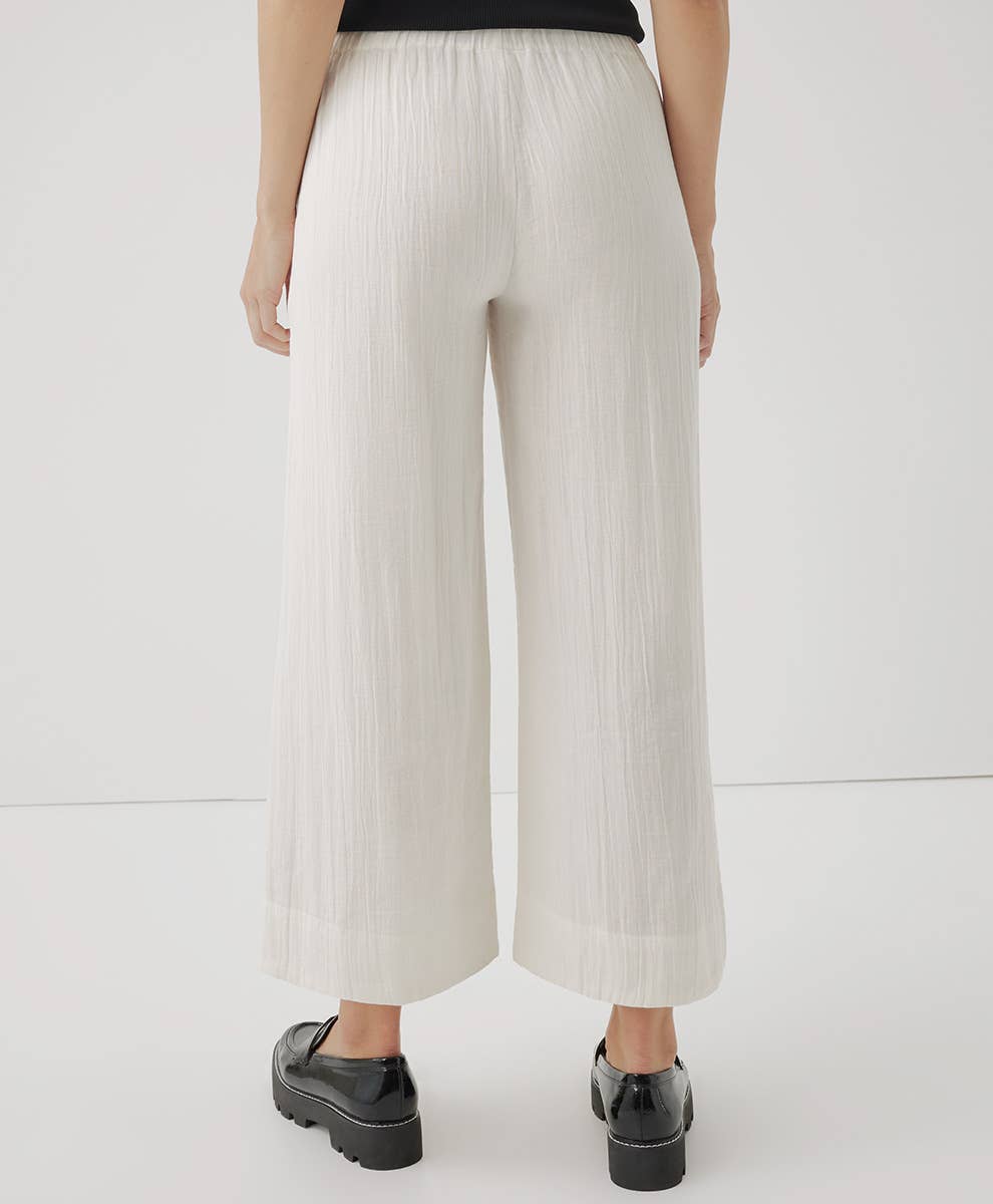 Women's Coastal Double Gauze Wide Leg Pant