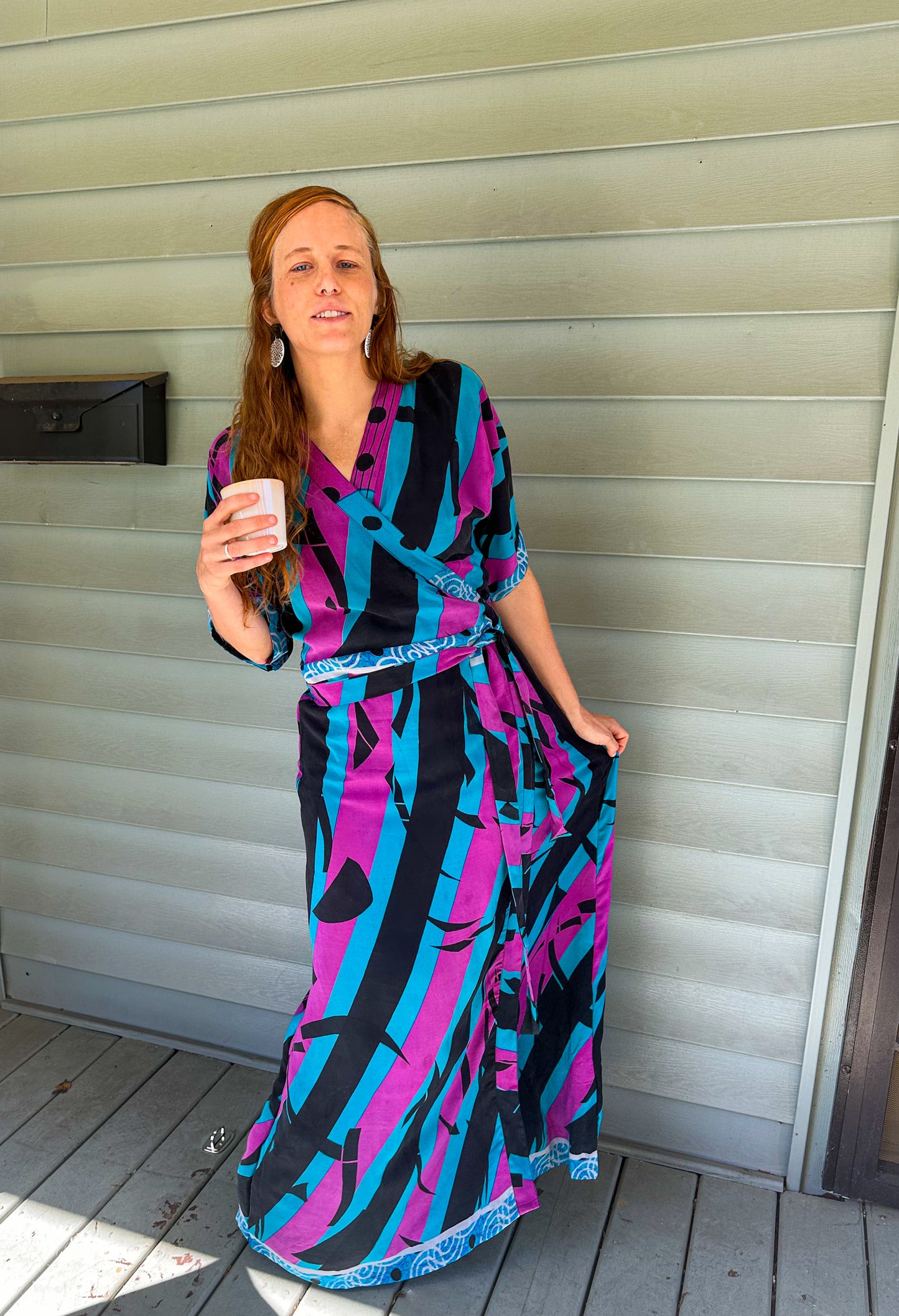 Vintage Silk Wrap Dress