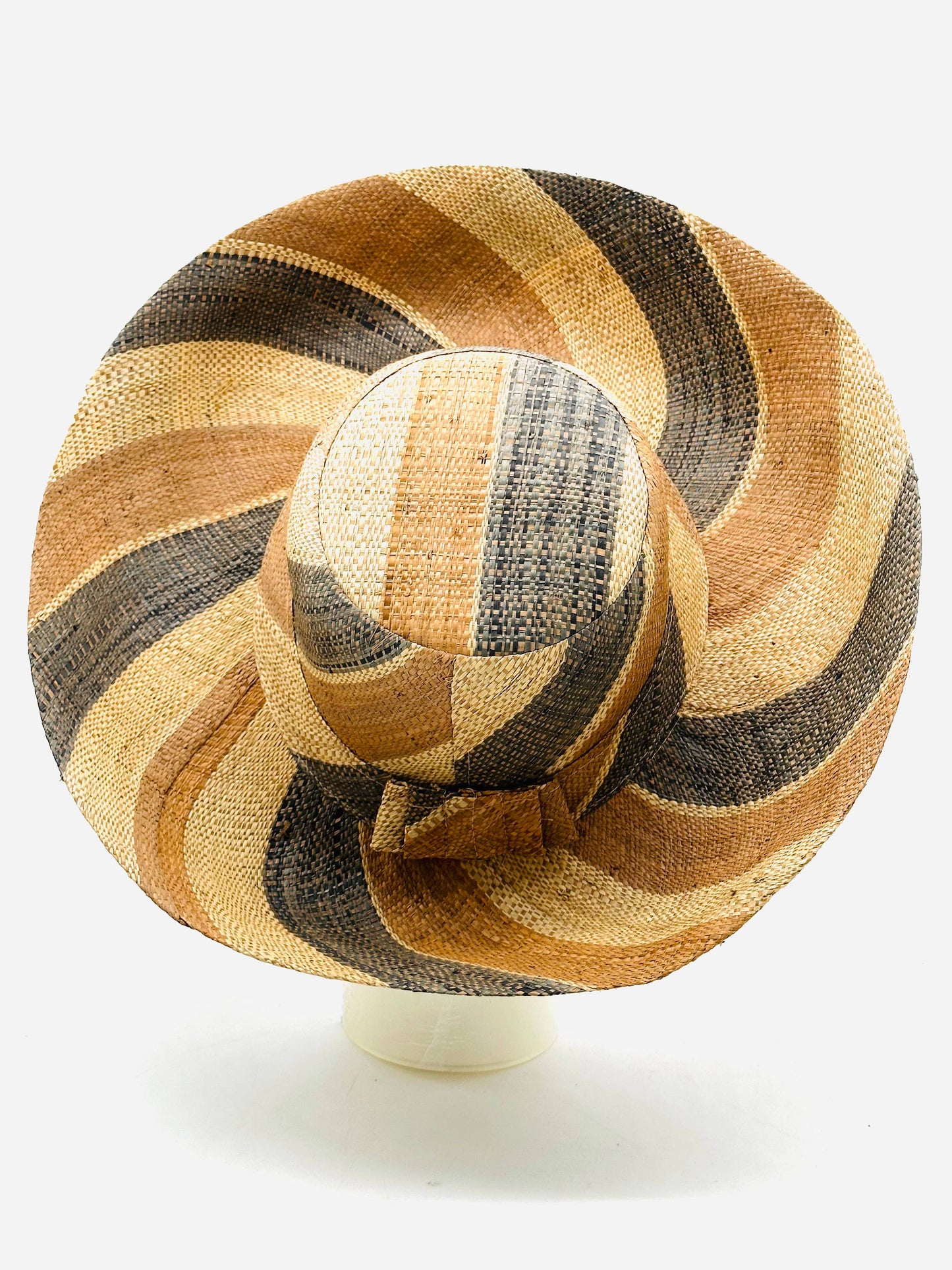 Sun Hats: Colored Stripes Packable 5" & 7" Brim Raffia Straw