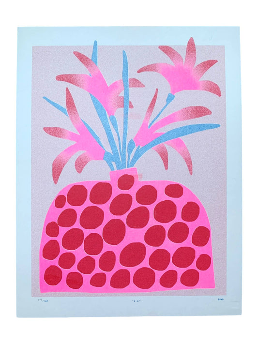 Risograph Print - Lily 8.5x11"