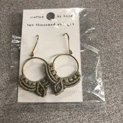 Macramé Dew Drop Earrings