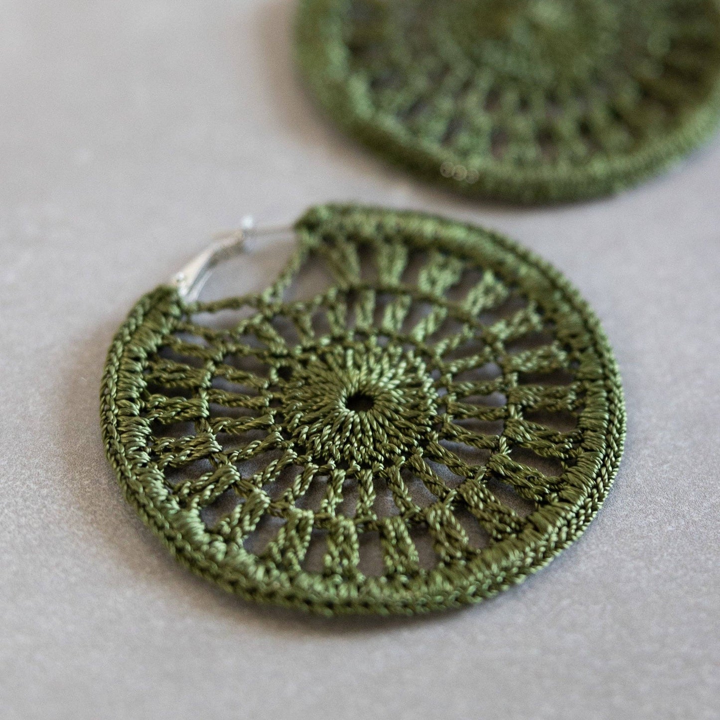 Pahiya Silk Crochet Hoop Earrings