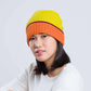 Waffle Knit Beanie: Golden Olive Wine