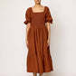 Smocked Bodice Dress - Amber Linen