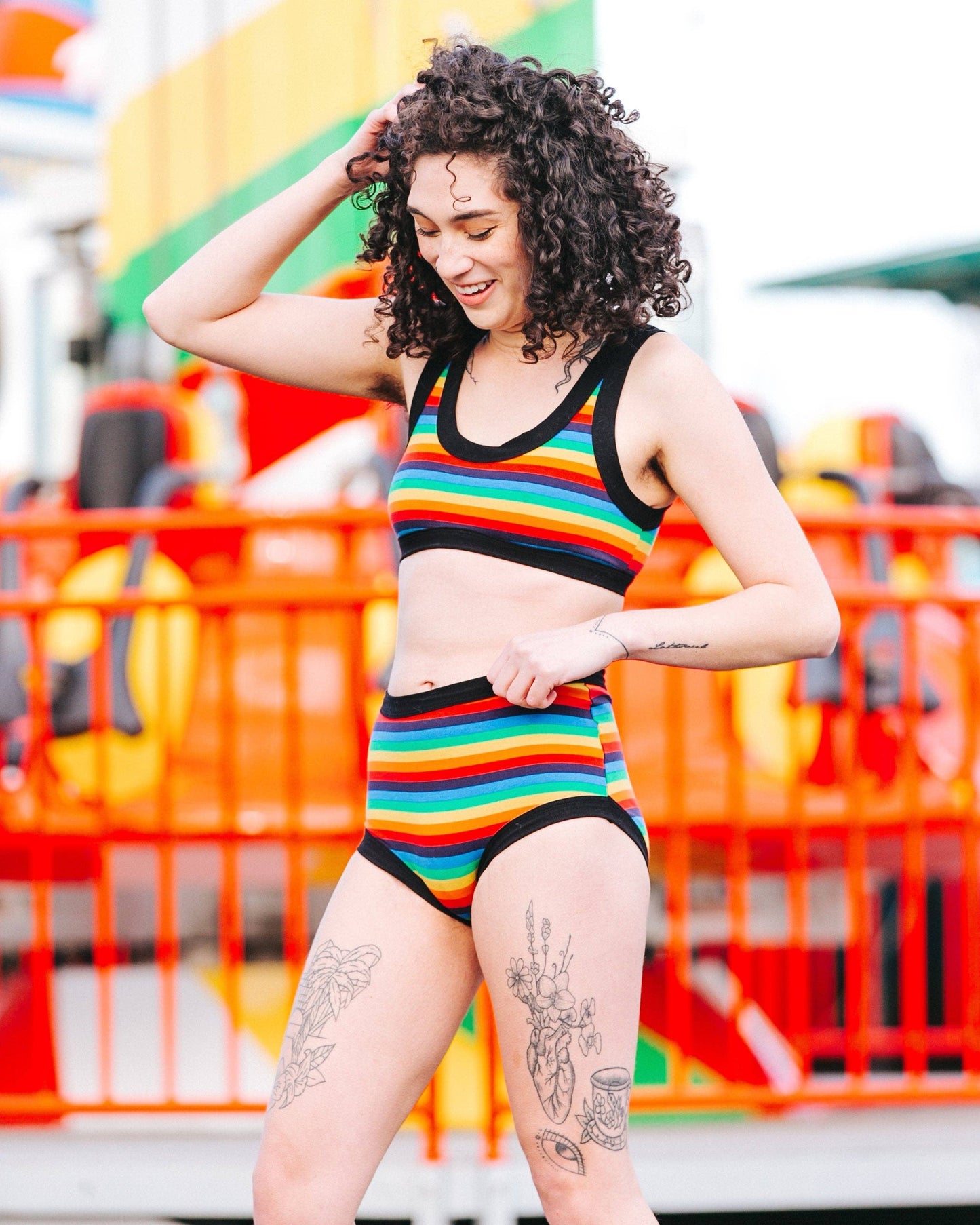 Bralette Rainbow Stripe