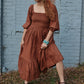 Smocked Bodice Dress - Amber Linen