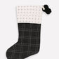 Embroidered Monochromatic Holiday Stocking - Charcoal