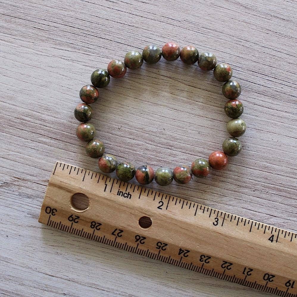 Unakite Jasper Bracelet 8mm