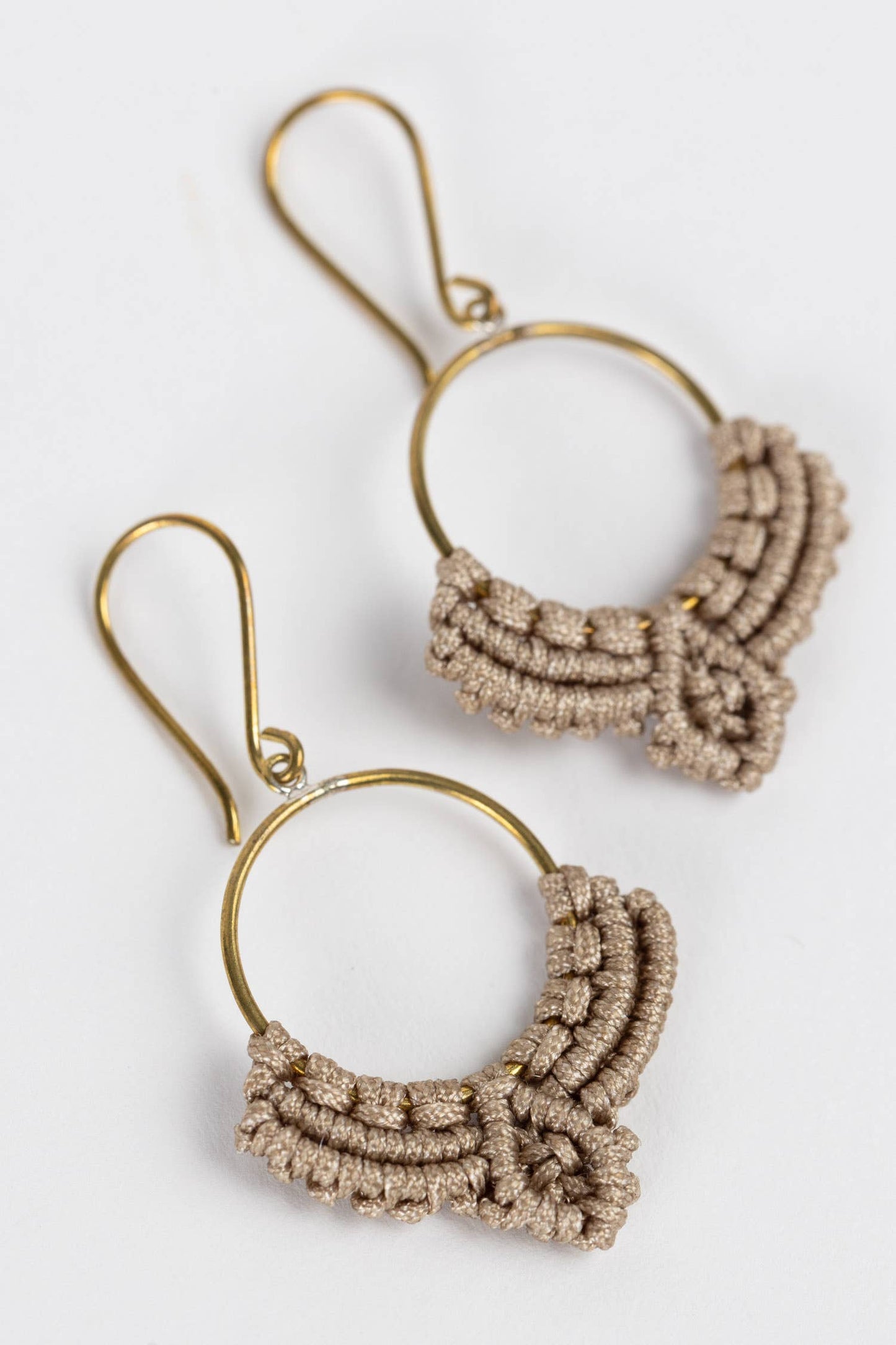 Macramé Dew Drop Earrings