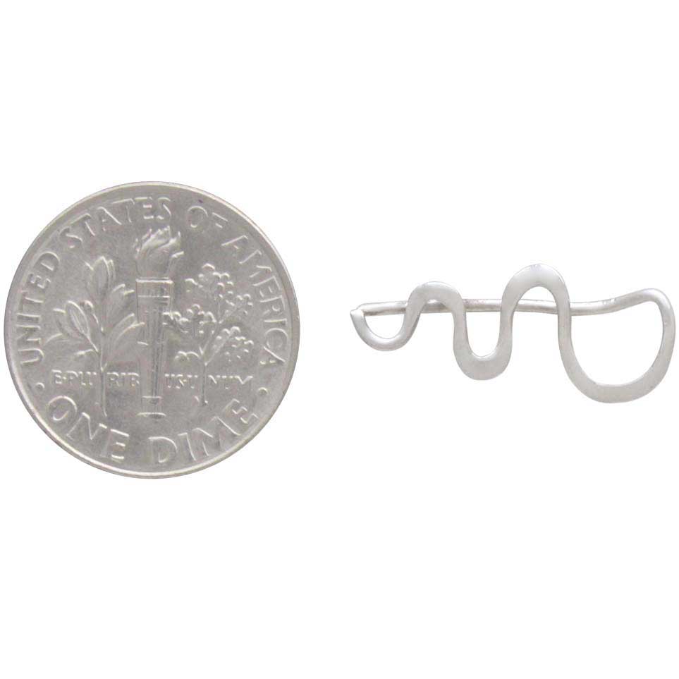 Sterling Silver Small Wiggle Ear Climbers