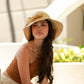 3" Brim Cara Bucket Straw Hat with Big Bow