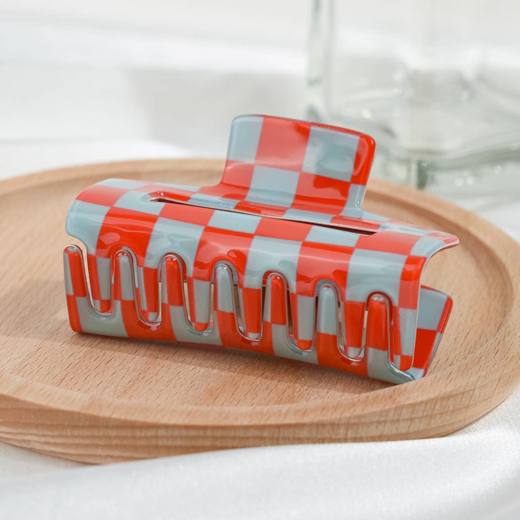 Checkerboard Hair Clip