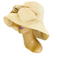 3" Brim Cara Bucket Straw Hat with Big Bow