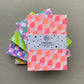 2 Riso Printed Notebooks - Green/Hot Pink