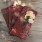 Dabu Block Print Napkins in Terracotta (Set of 4) - Flower