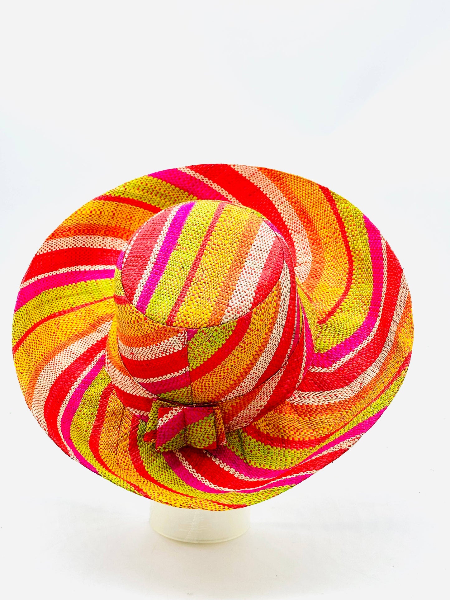 Sun Hats: Colored Stripes Packable 5" & 7" Brim Raffia Straw