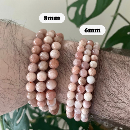 Peach Moonstone Bracelet