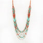 Mayan Loom Multi Strand Long Necklace