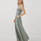 Women's Fit & Flare Open Back Maxi Dress