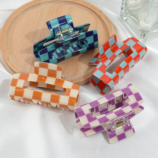 Checkerboard Hair Clip