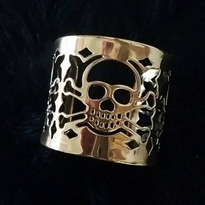 Brass Skull Cuff