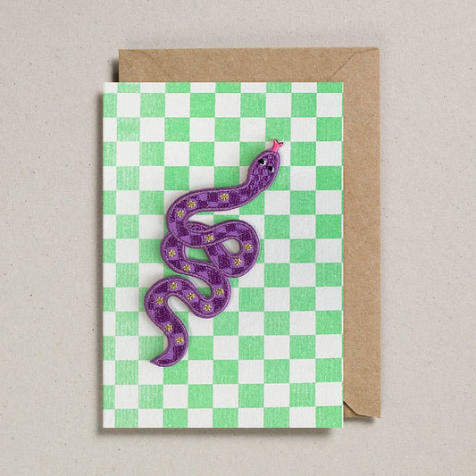 Patch Cards Purple Snake