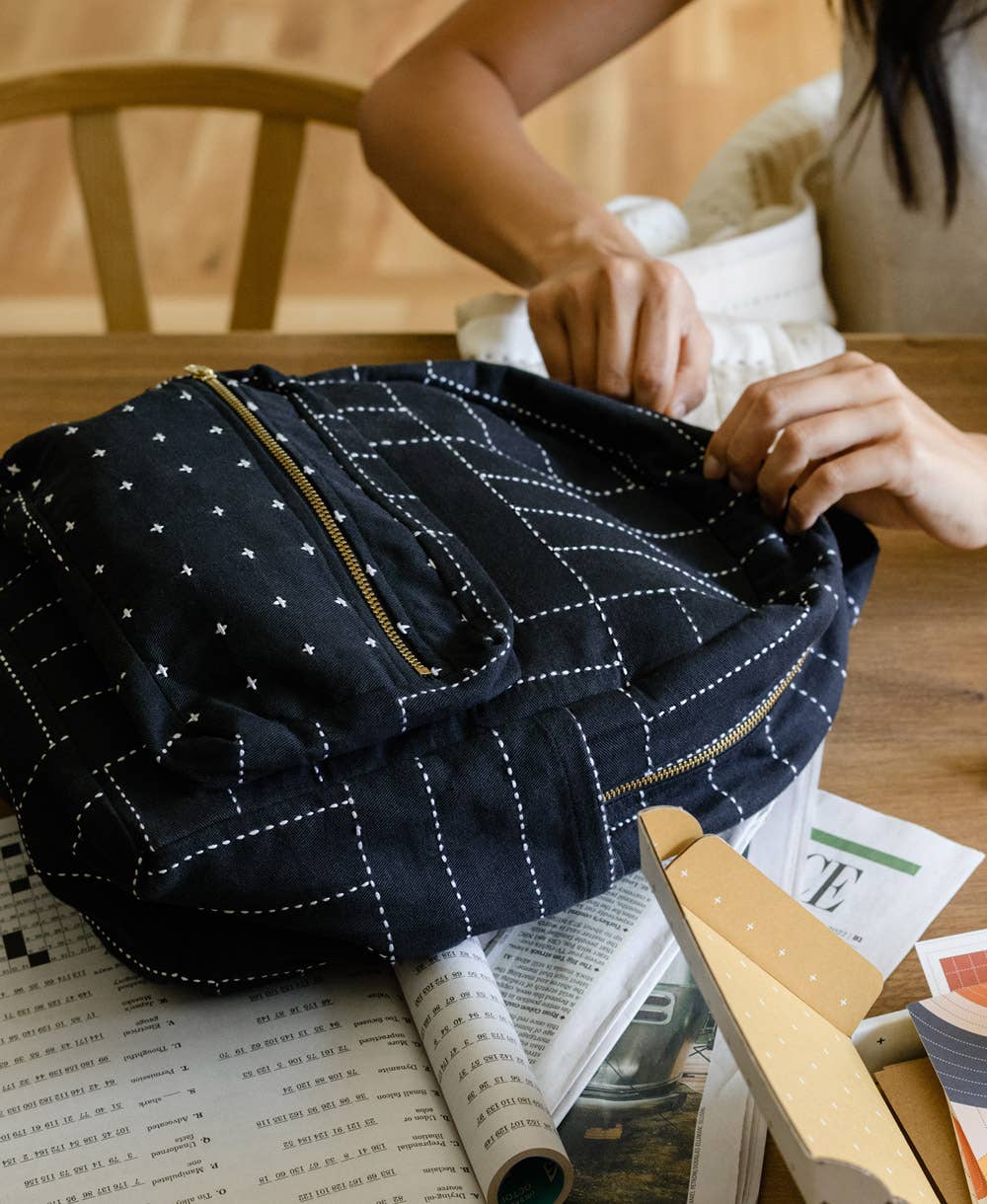 Small Crosshatch Backpack