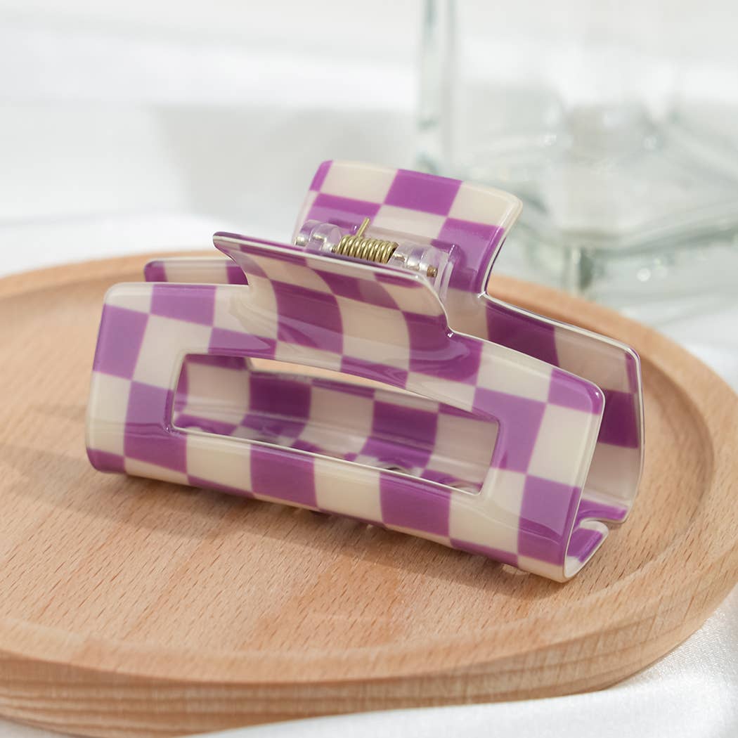 Checkerboard Hair Clip