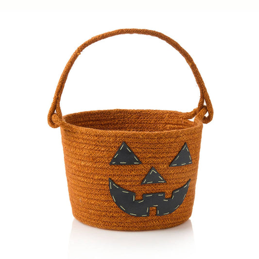 Jack-o'-Lantern Jute Gift Basket