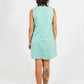 Pintucked Away Dress Aqua Ikat