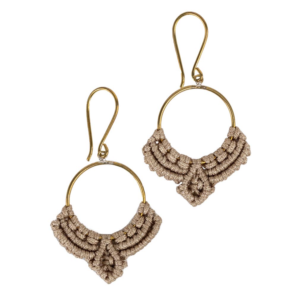 Macramé Dew Drop Earrings