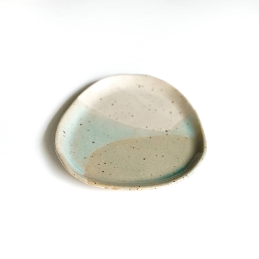 Sea Glass/Off-White Glaze - Small Ceramic Dish