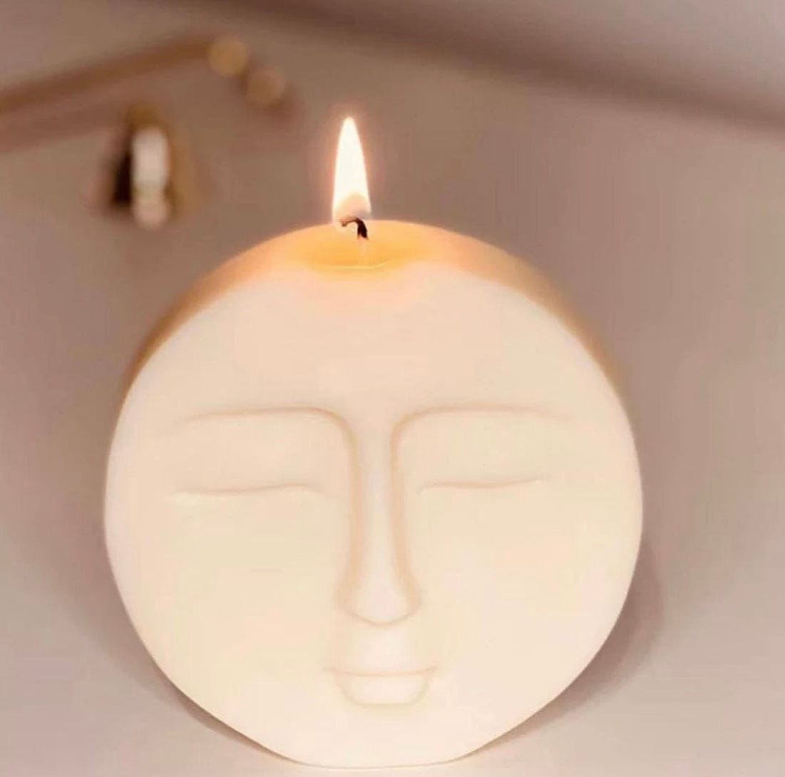 Moon Face Candle