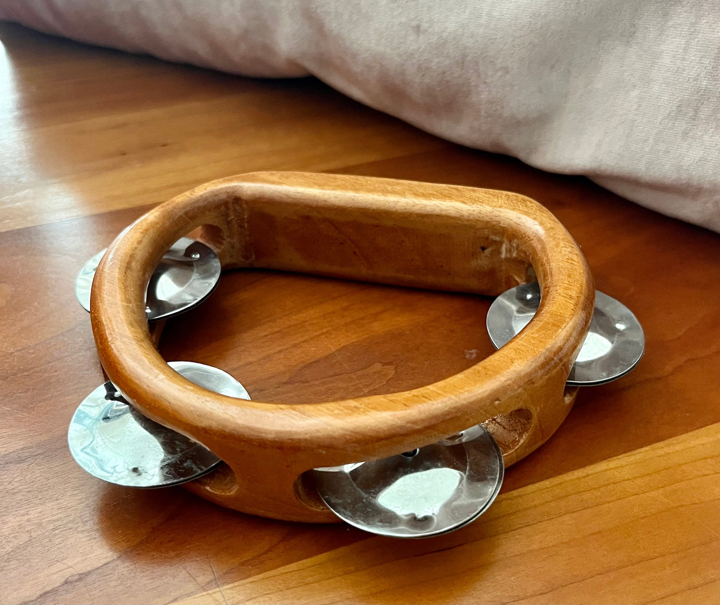 Teak Wood Tambourine